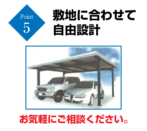 敷地に合わせて自由設計